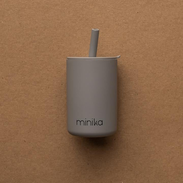 Tasse à paille avec couvercle