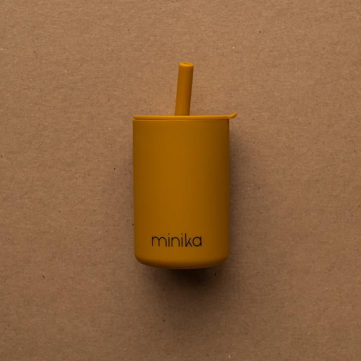 Tasse à paille avec couvercle