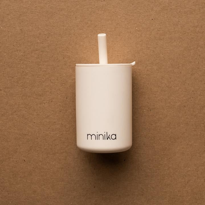 Tasse à paille avec couvercle
