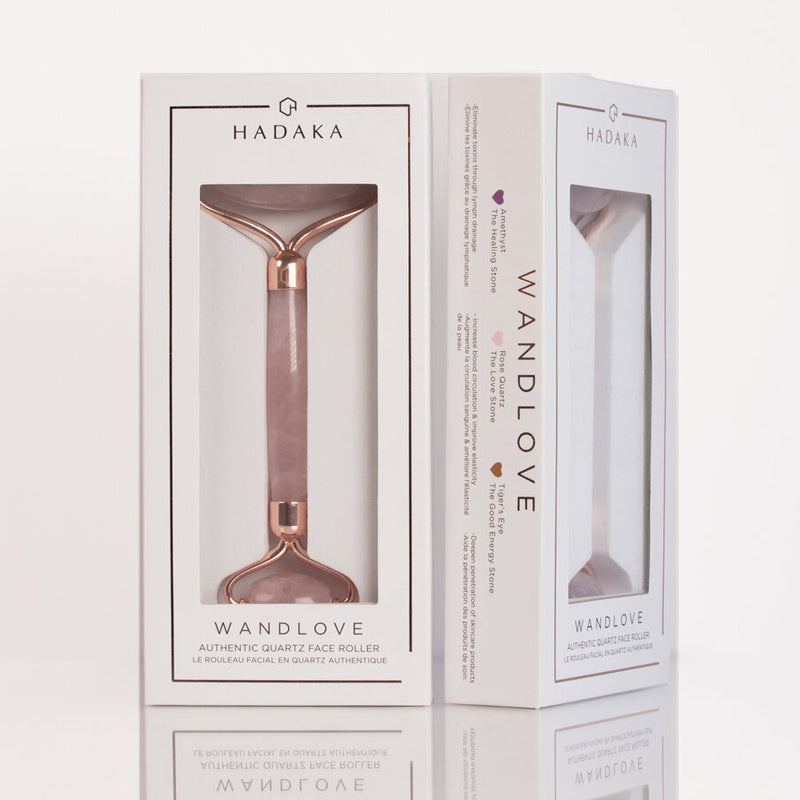 Rouleau facial WANDLOVE en quartz rose