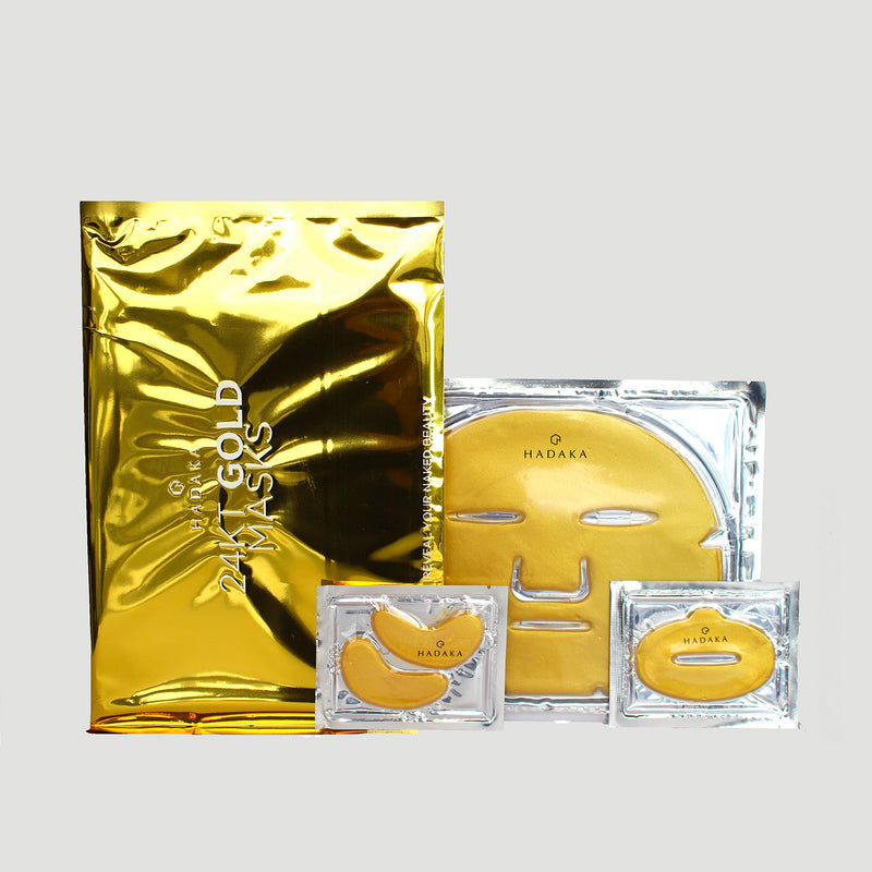 Trio de masques en or 24KT HADAKA