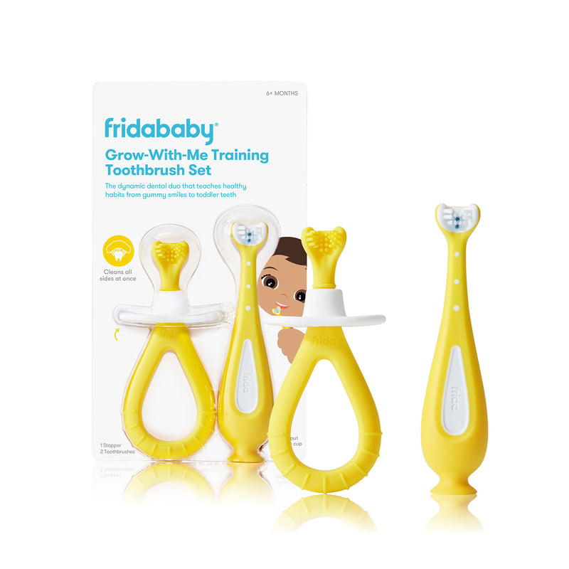 Ensemble de brosses à dents pour bébé Frida Baby | Grow-With-Me