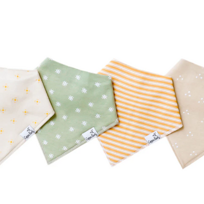 Perle de cuivre | Bavoirs en bandana - Lot de 4 | 0-36M