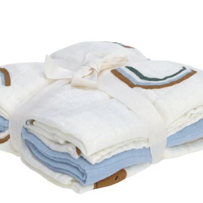 LÄSSIG  | Swaddle & Burp Blanket - Set of 3