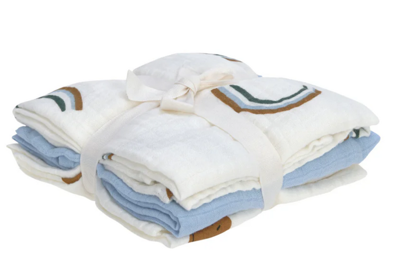 LÄSSIG  | Swaddle & Burp Blanket - Set of 3