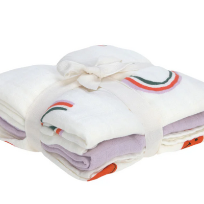 LÄSSIG  | Swaddle & Burp Blanket - Set of 3