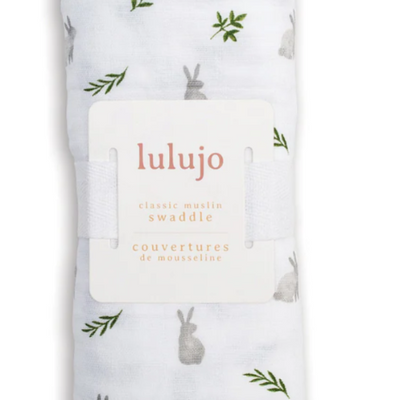 Lulujo - Couverture d'emmaillotage en mousseline de coton LG