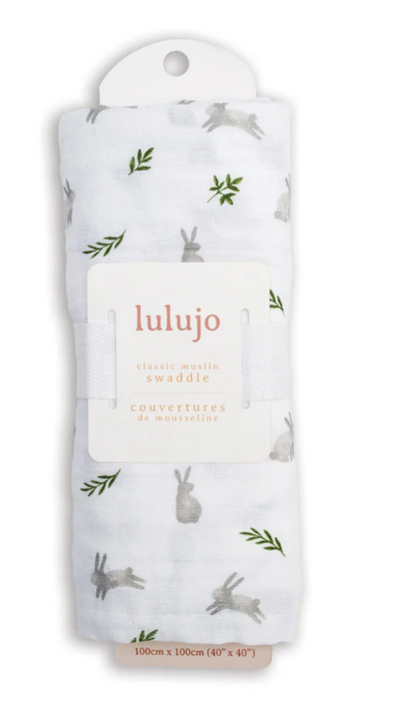 Lulujo - Couverture d'emmaillotage en mousseline de coton LG