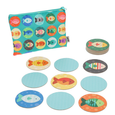 Petit Collage | Gone Fishing Matching Game on-the-go