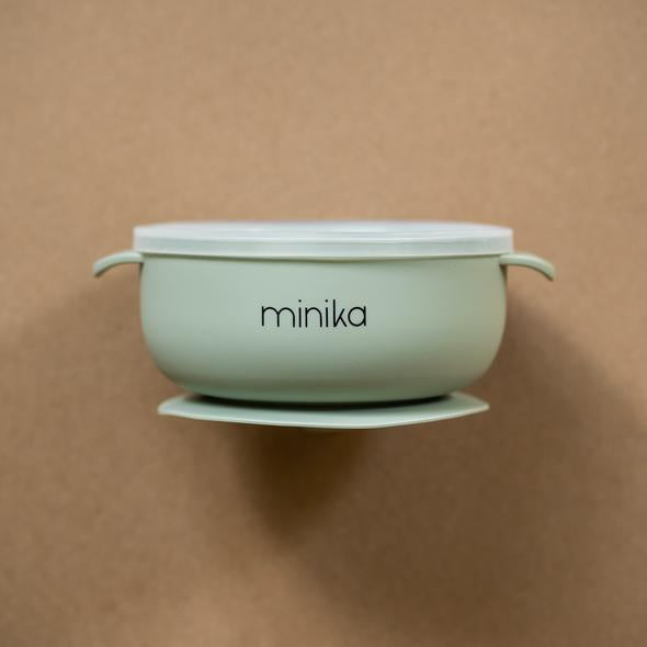MINIKA Bol en silicone avec couvercle