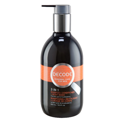 Decode Personal Care For Men | 3-in-1 Shampoo, Conditioner & Body Wash -500ml
