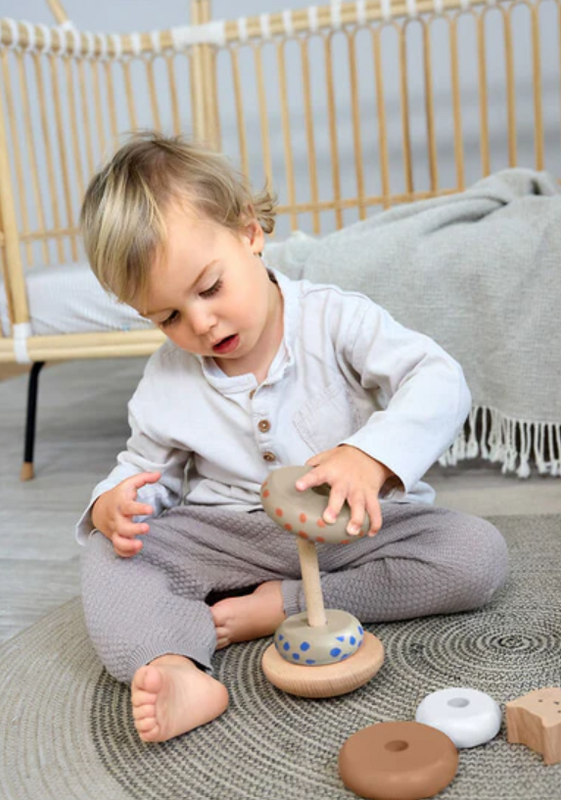 LÄSSIG | Stacking Ring Tower Wood