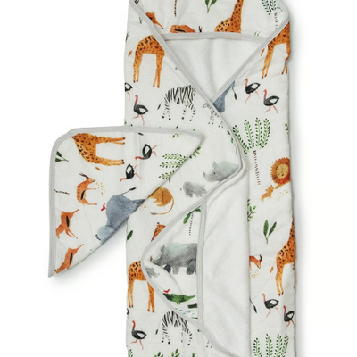 Loulou Lollipop | Muslin Hooded Towel Set - Plumme Box